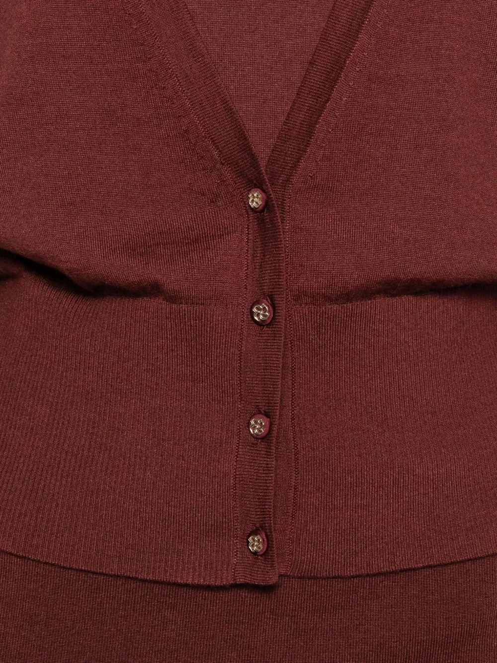 Dorothee Schumacher Button-front V-neck Cardigan In Brown
