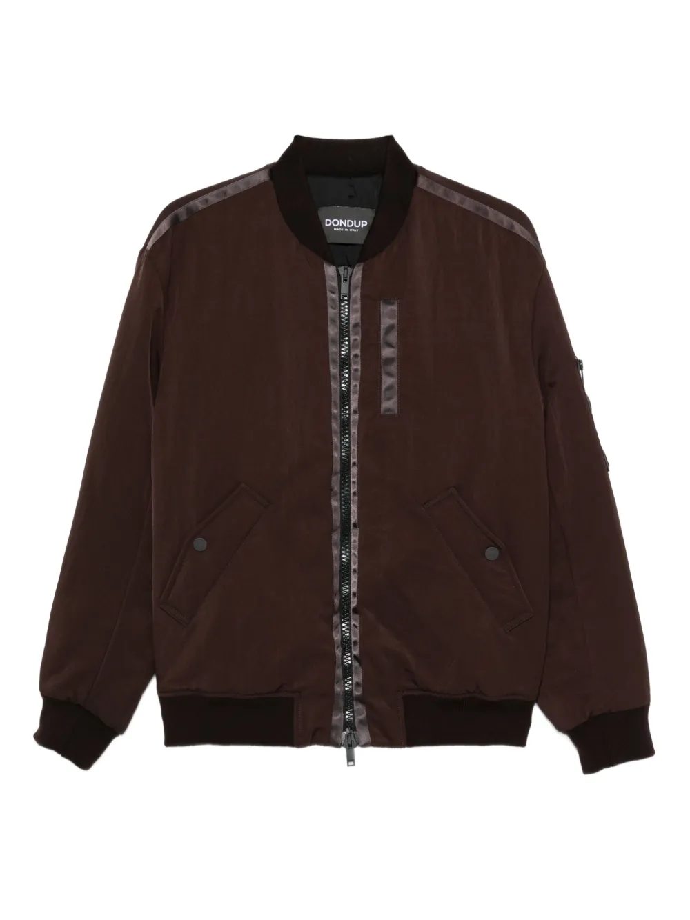 DONDUP striped-panel bomber jacket | Brown | Image 1