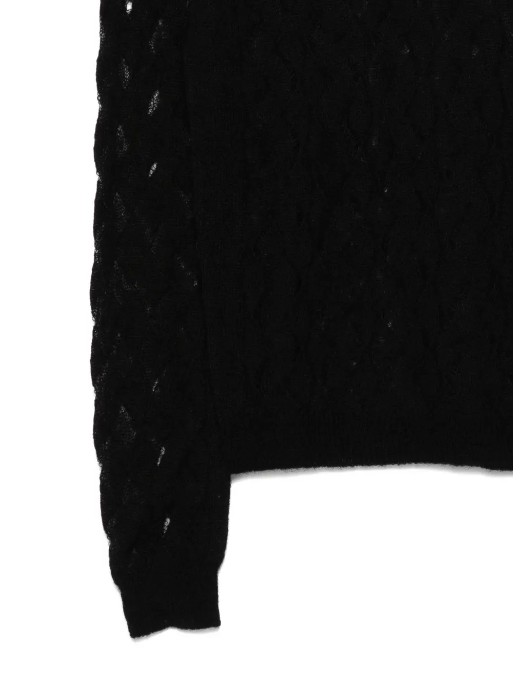 Dondup Geometric-pattern Knitted Sweater In Black