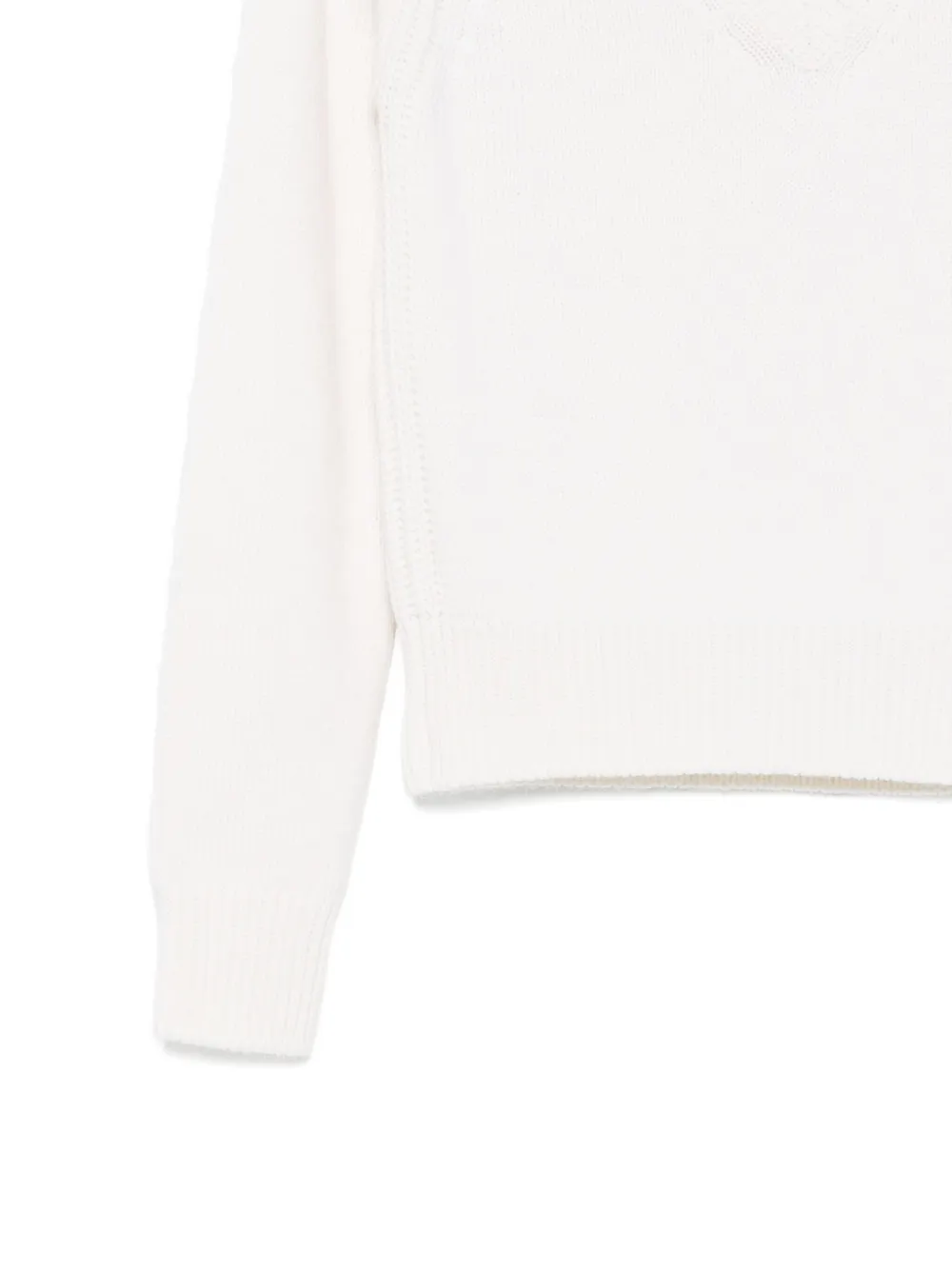 Dondup V-neck Sweater In White