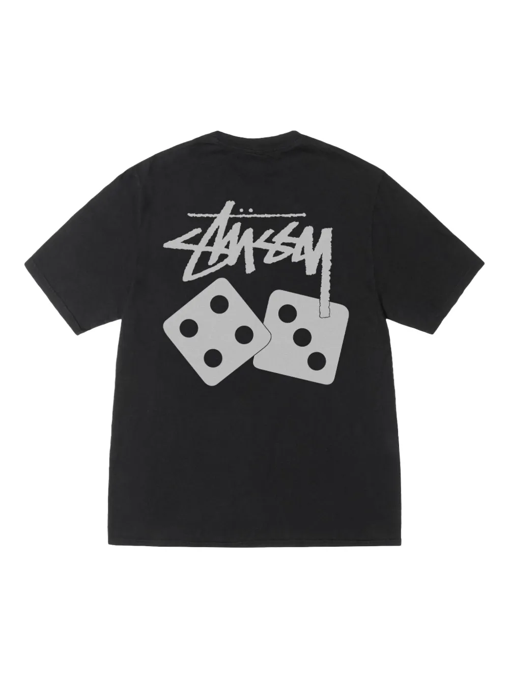Stüssy Dice T-shirt met geverfd effect - Zwart