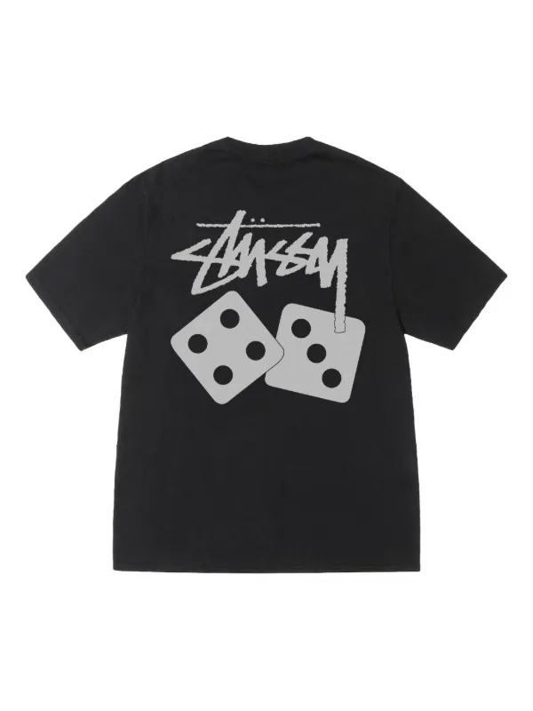 Stüssy Dice pigment-dyed T-shirt | Black | FARFETCH