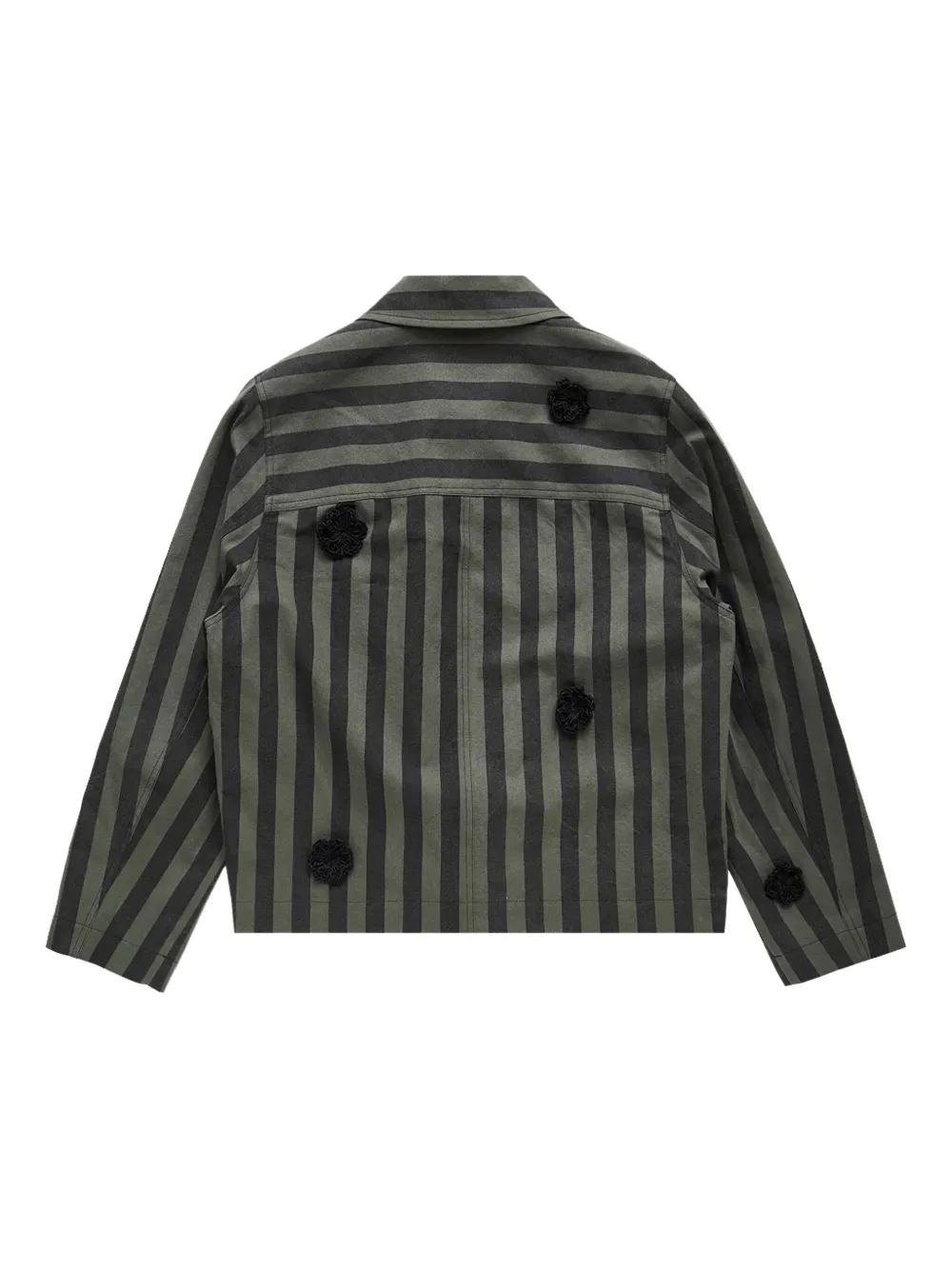 Song For The Mute Daisy Crop Patch Pocket Jacket Green In Black