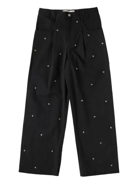 Song For The Mute bead-embellished straight-leg trousers