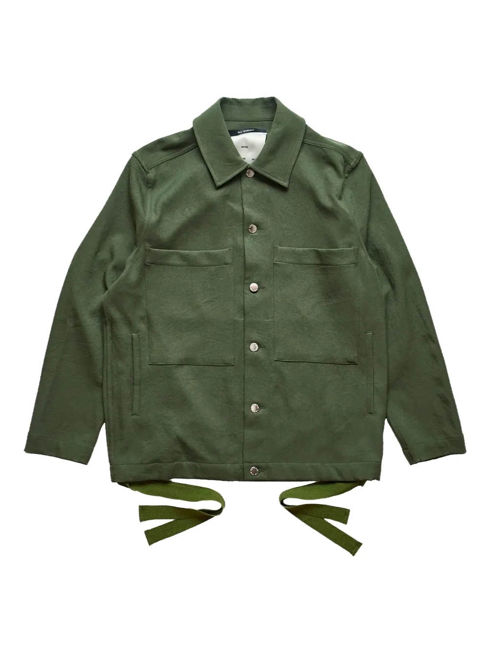 Song For The Mute patch-pocket tie-fastening jacket | Green | Image 1
