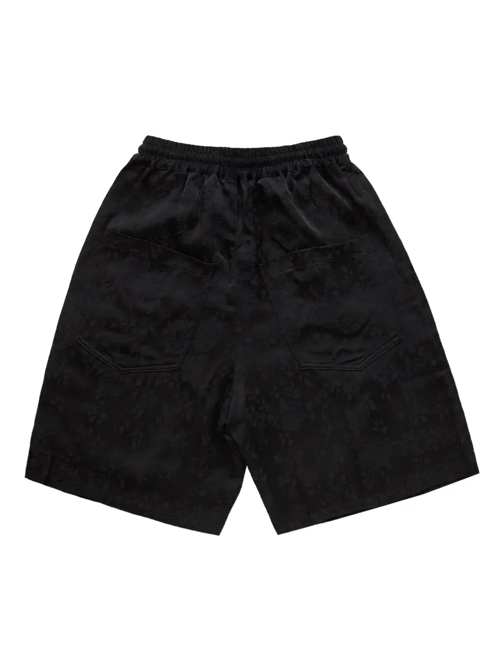 Song For The Mute Elastische shorts met bloemenprint - Zwart