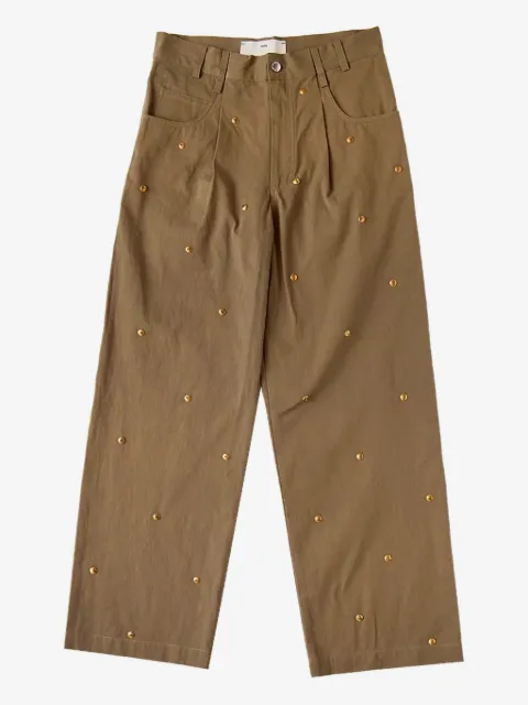Song For The Mute bead-embellished straight-leg trousers