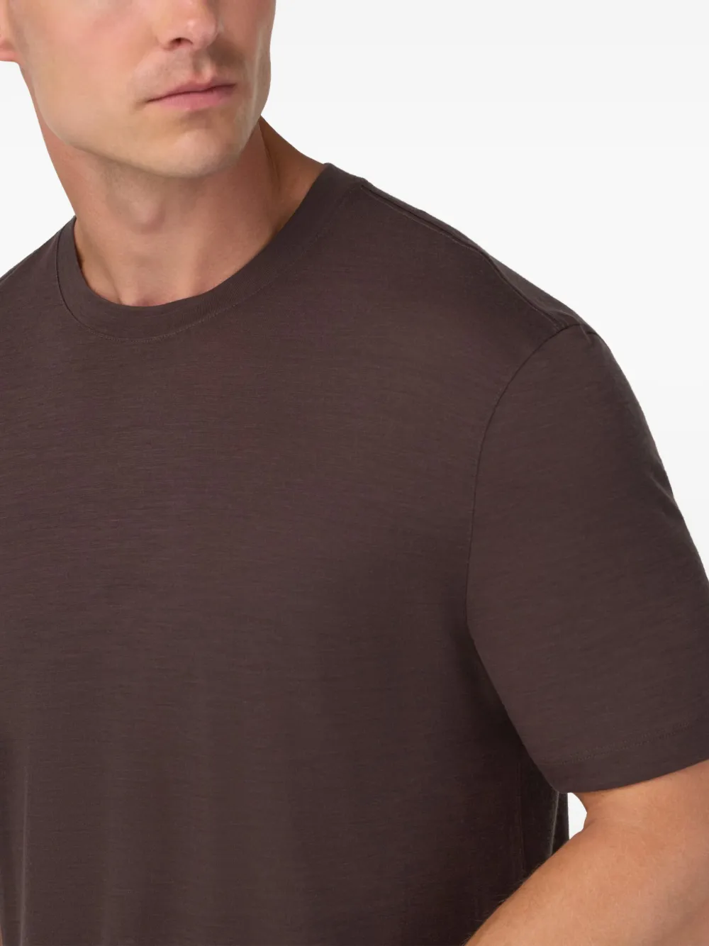 Boggi Milano T-shirt met ronde hals Bruin