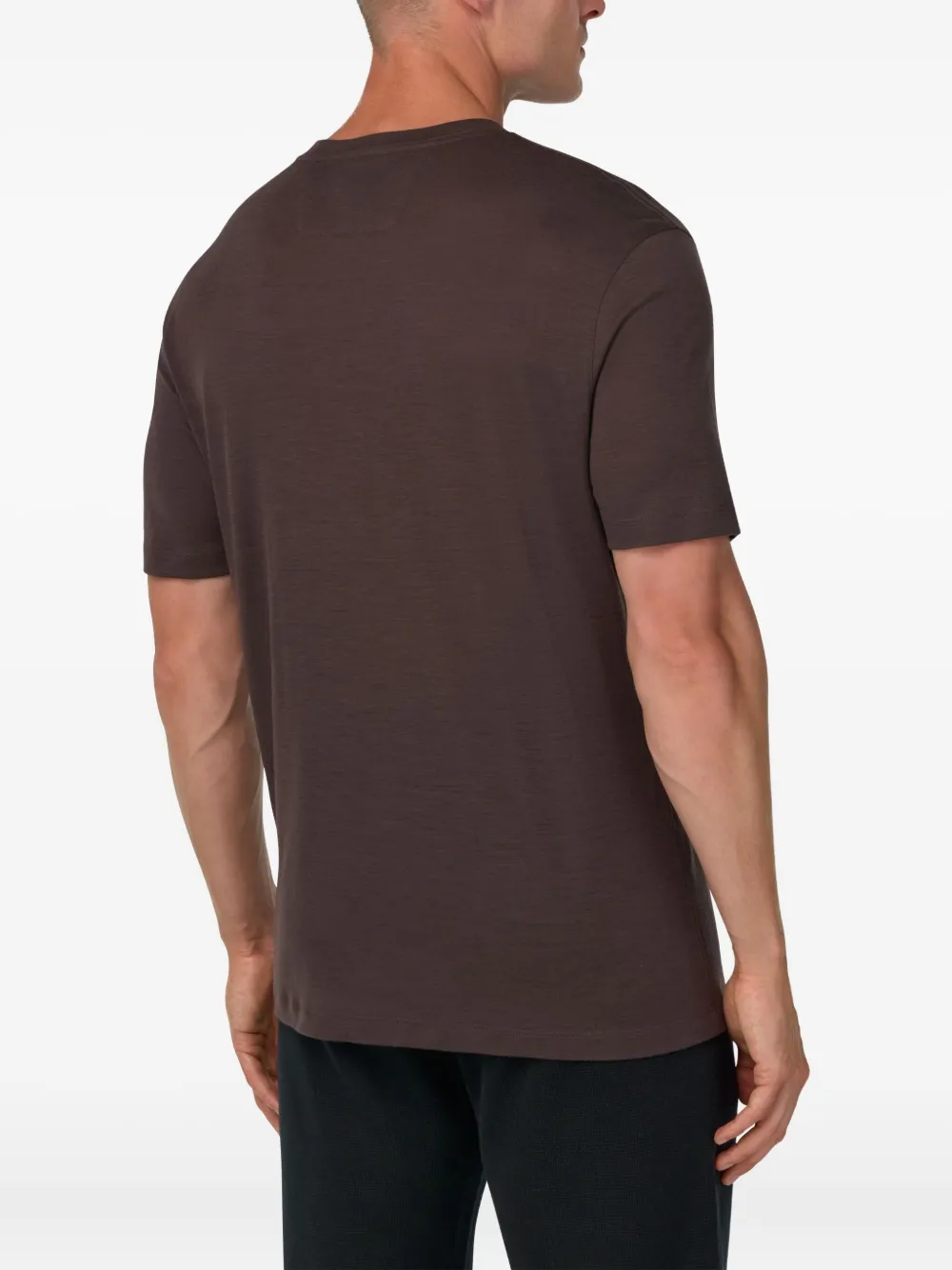 Boggi Milano T-shirt met ronde hals Bruin