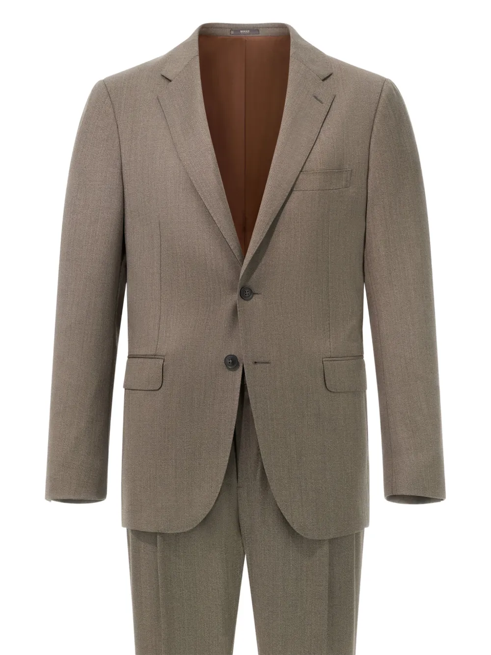 Boggi Milano herringbone wool suit | Brown | Image 1