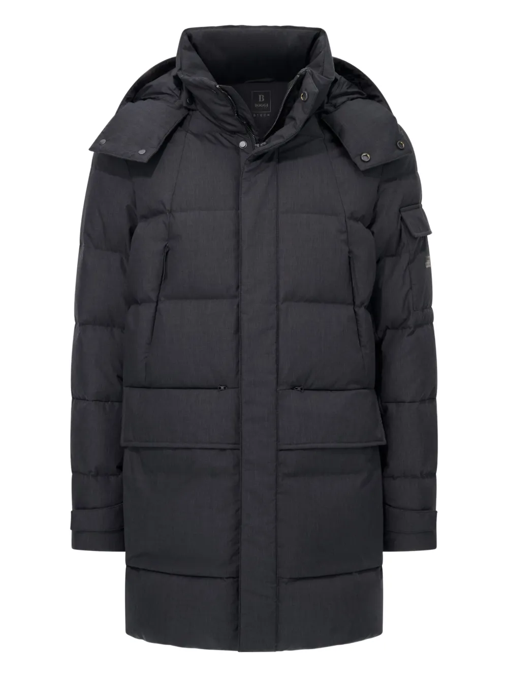 Boggi Milano hooded padded jacket | Black | Image 1