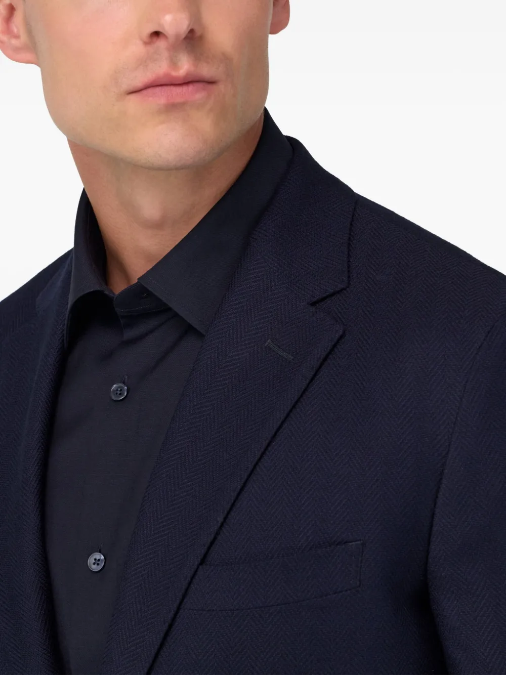 Boggi Milano Blazer met enkele rij knopen Blauw
