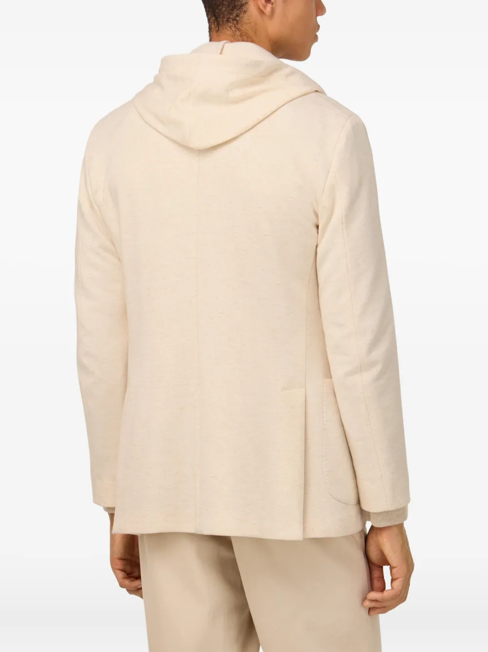 Boggi Milano Madison Hooded Blazer In Neutral