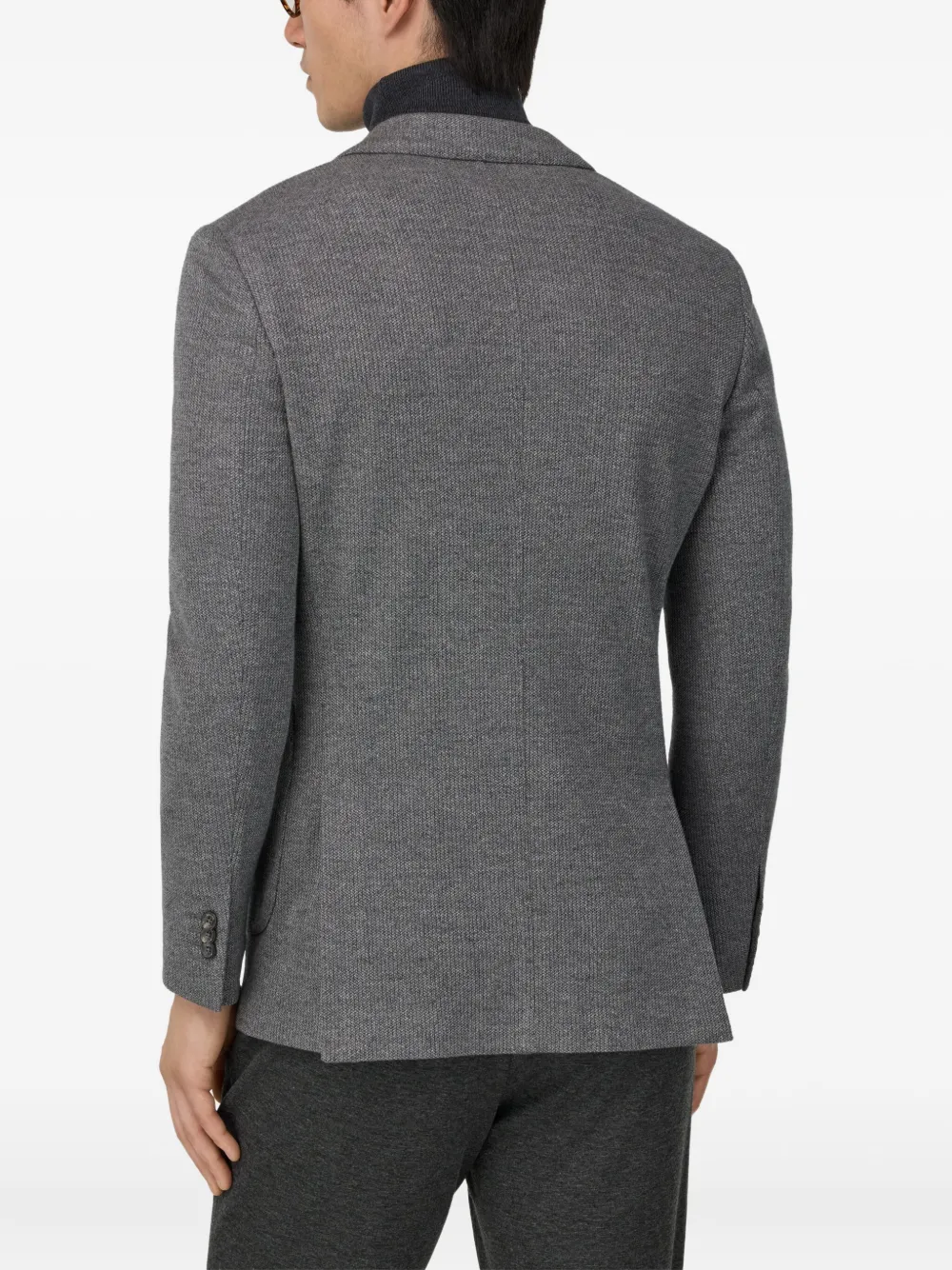 Boggi Milano Gebreide blazer met opgestikte zak Grijs