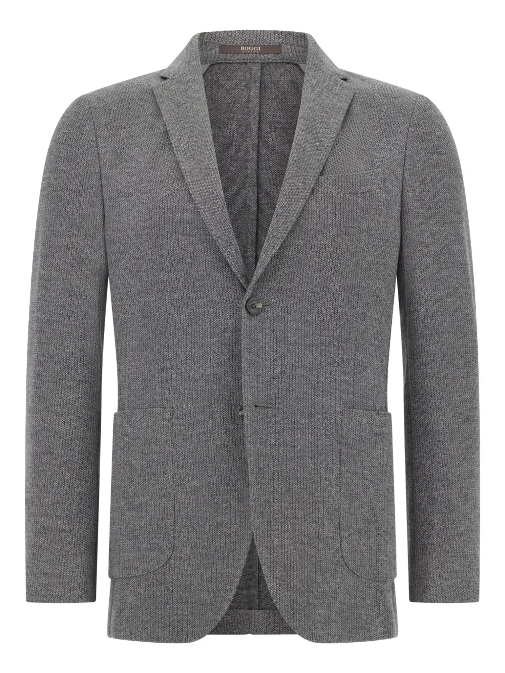 Boggi Milano patch-pocket knitted blazer | Grey | Image 1