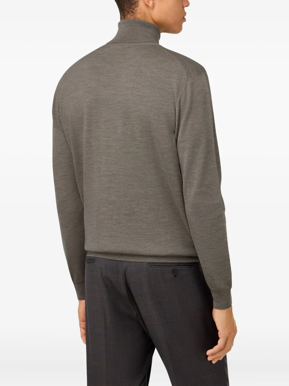 Boggi Milano Coltrui van merinowol Grijs