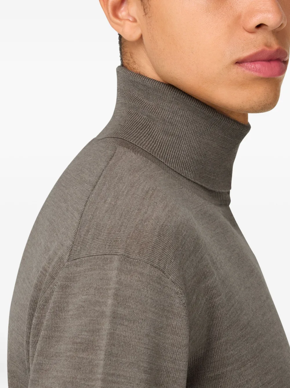 Boggi Milano Coltrui van merinowol Grijs