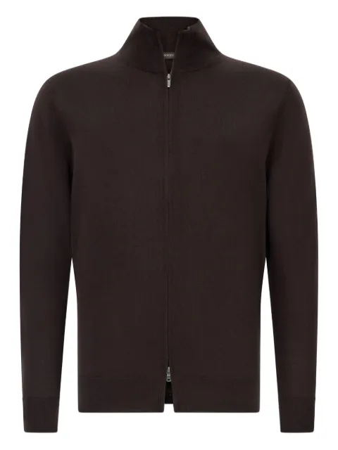 Boggi Milano full-zip merino wool cardigan