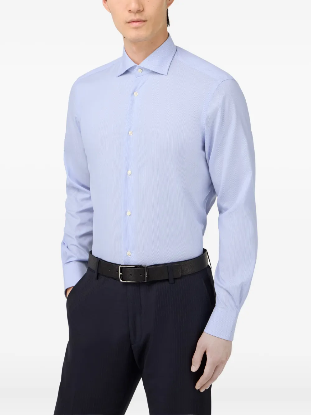 Boggi Milano Striped Shirt In Blue