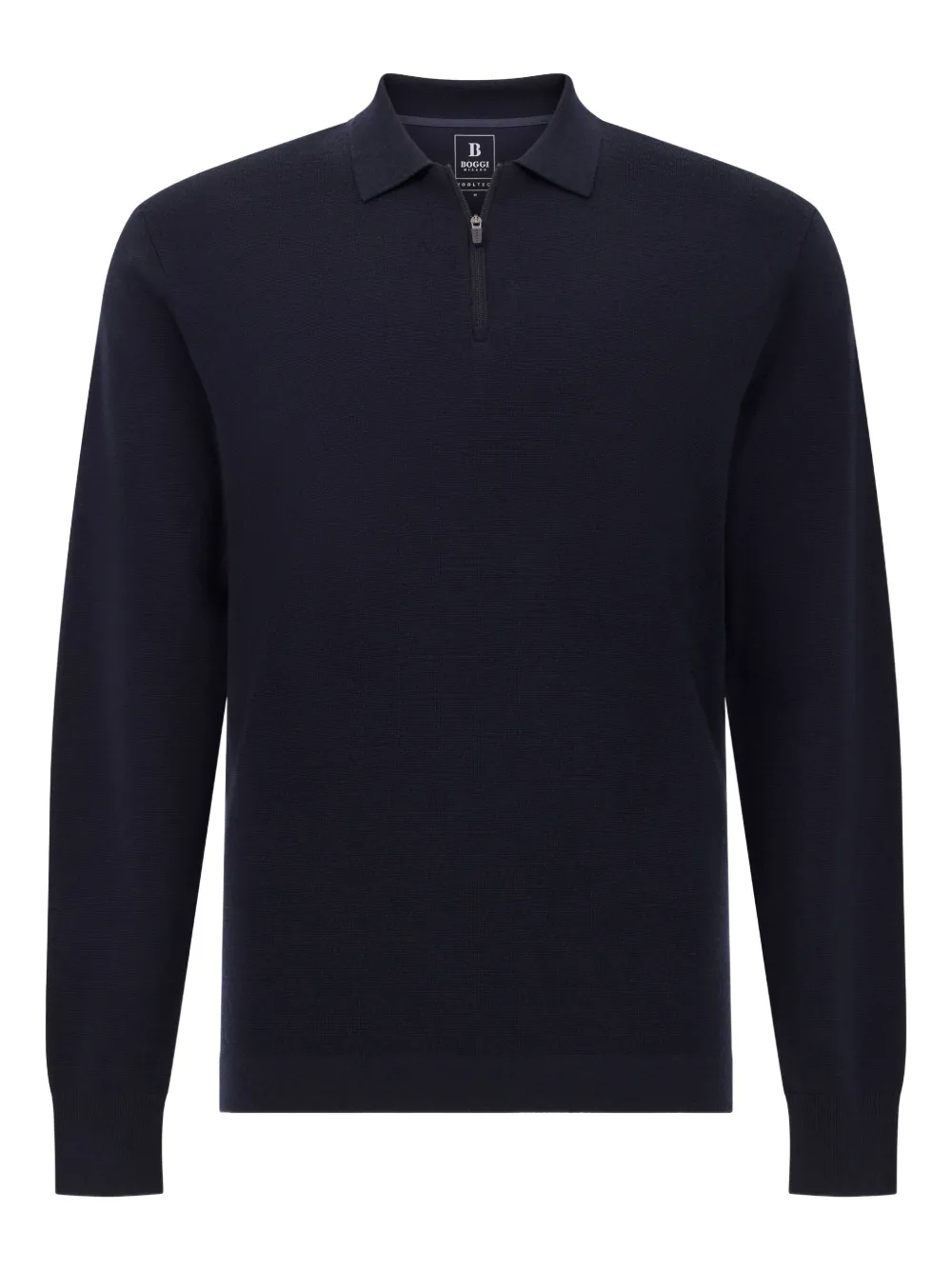 Boggi Milano half-zip polo-neck sweater | Blue | Image 1