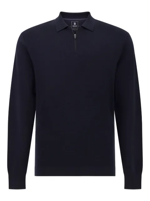 Boggi Milano half-zip polo-neck sweater