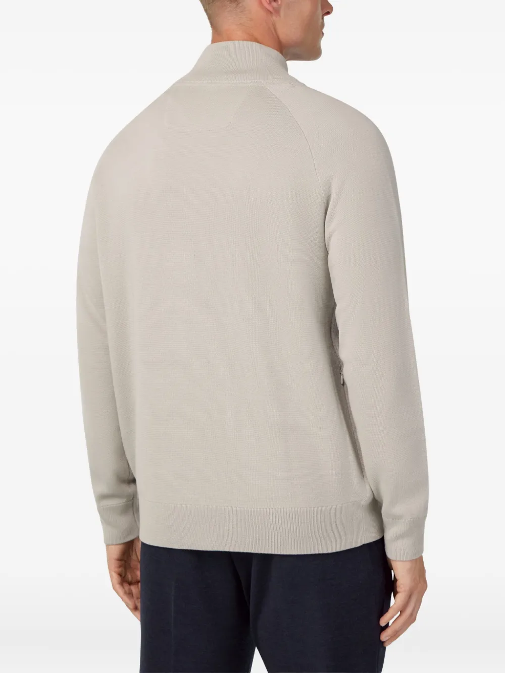 Boggi Milano Sweater met rits Beige