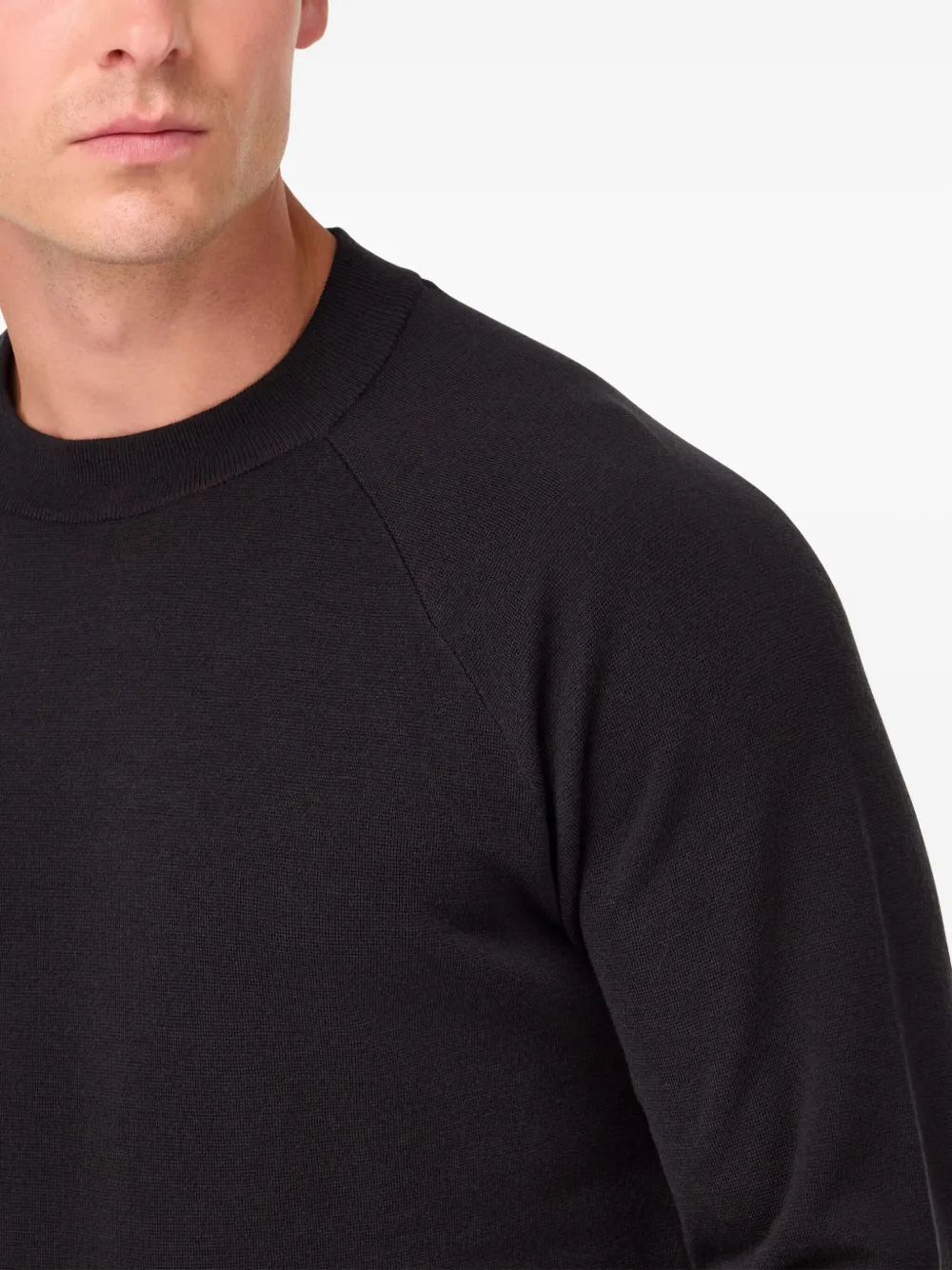 Boggi Milano Trui met ronde hals en raglan mouwen Bruin