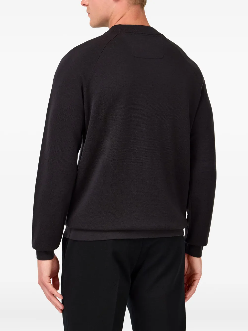 Boggi Milano Trui met ronde hals en raglan mouwen Bruin