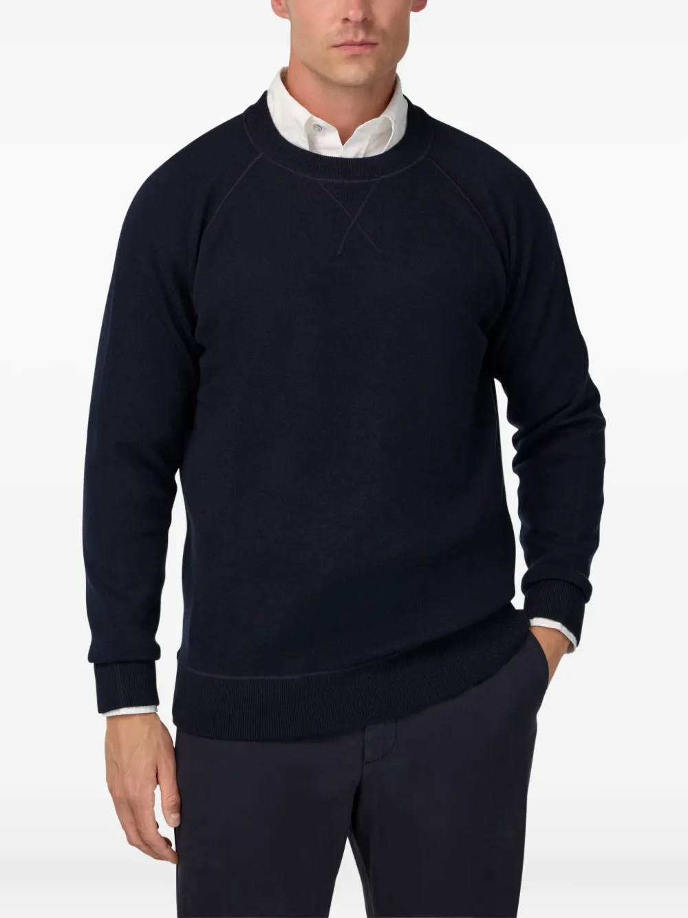 Boggi Milano Trui met ronde hals Blauw