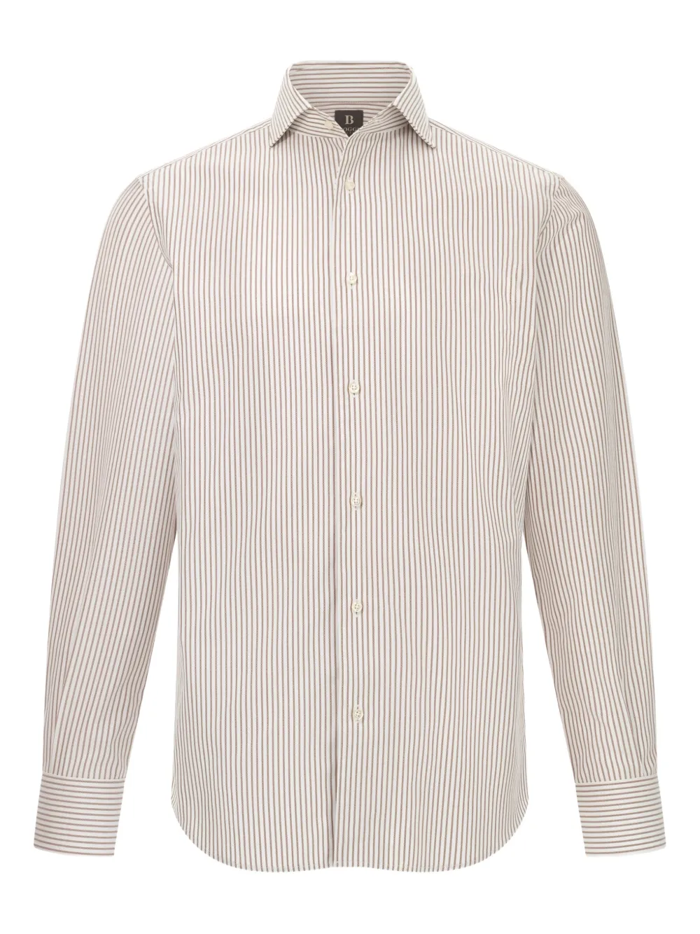 Boggi Milano striped-pattern shirt | Brown | Image 1