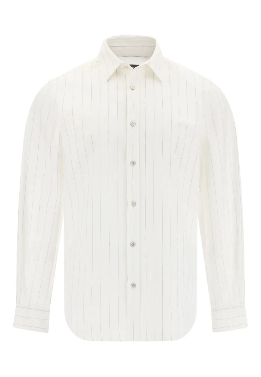 Boggi Milano Pinstripe-pattern Oxford Shirt In White