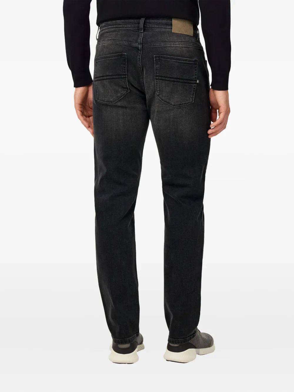 Boggi Milano Jeans met vijf zakken Zwart