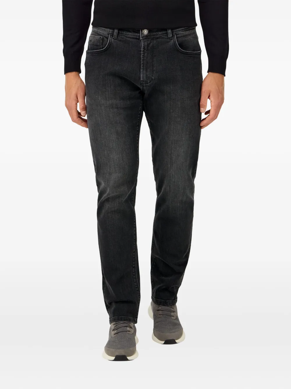 Boggi Milano Jeans met vijf zakken Zwart
