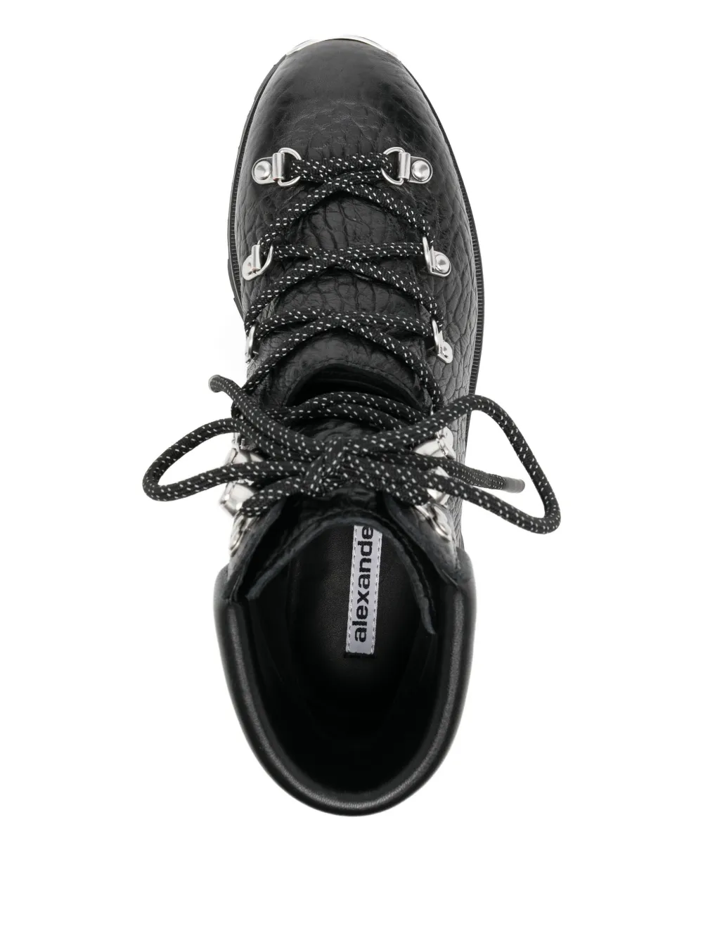 Alexander Wang Leather Combat Boots In Black
