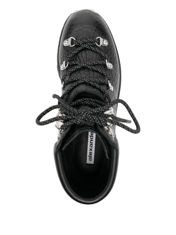 Alexander wang ブーツ Alexander Wang レザー コンバットブーツ | ブラック | FARFETCH JP