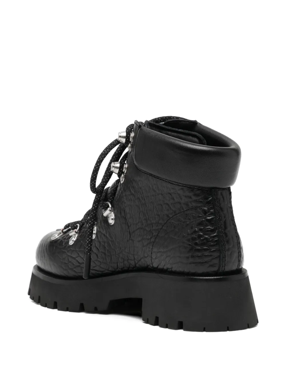 Alexander Wang Leather Combat Boots In Black