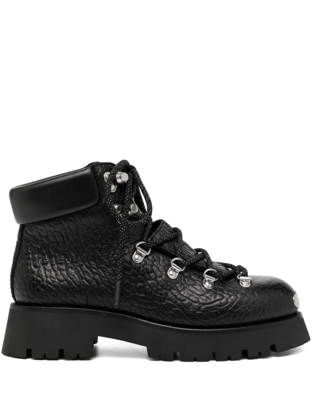 Alexander Wang leather combat boots Black