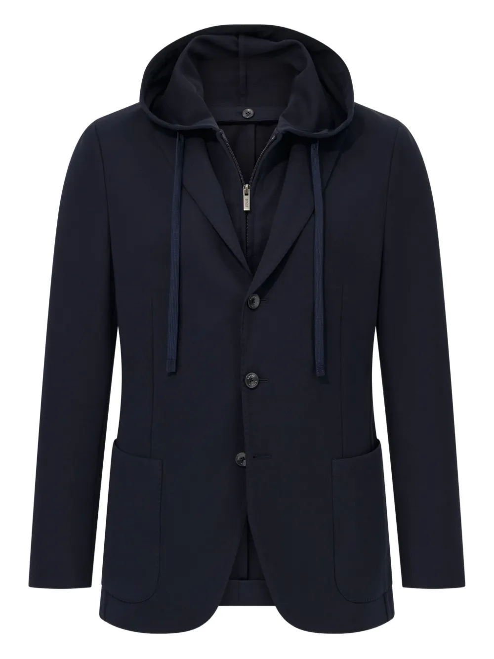 Boggi Milano hooded patch-pocket blazer | Blue | Image 1