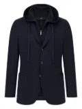 Boggi Milano hooded patch-pocket blazer - Blue
