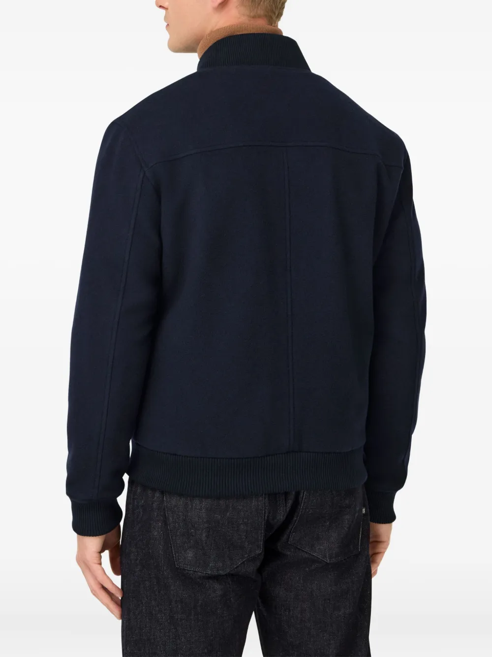 Boggi Milano Gewatteerd bomberjack Blauw