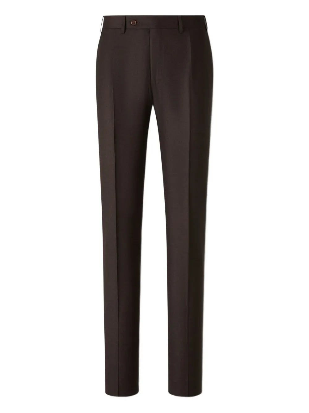 Canali pressed-crease trousers - ブラウン Canali pressed-crease trousers - ブラウン