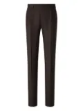 Canali pressed-crease trousers - Brown