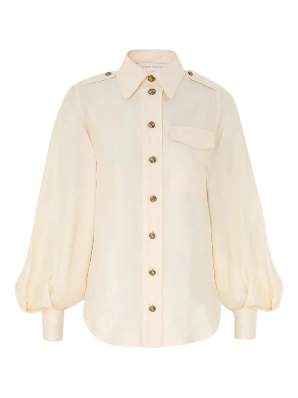 Zimmermann Utility Shirt In Neutral