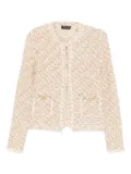 Fabiana Filippi sequin-embellished tweed jacket - Neutrals