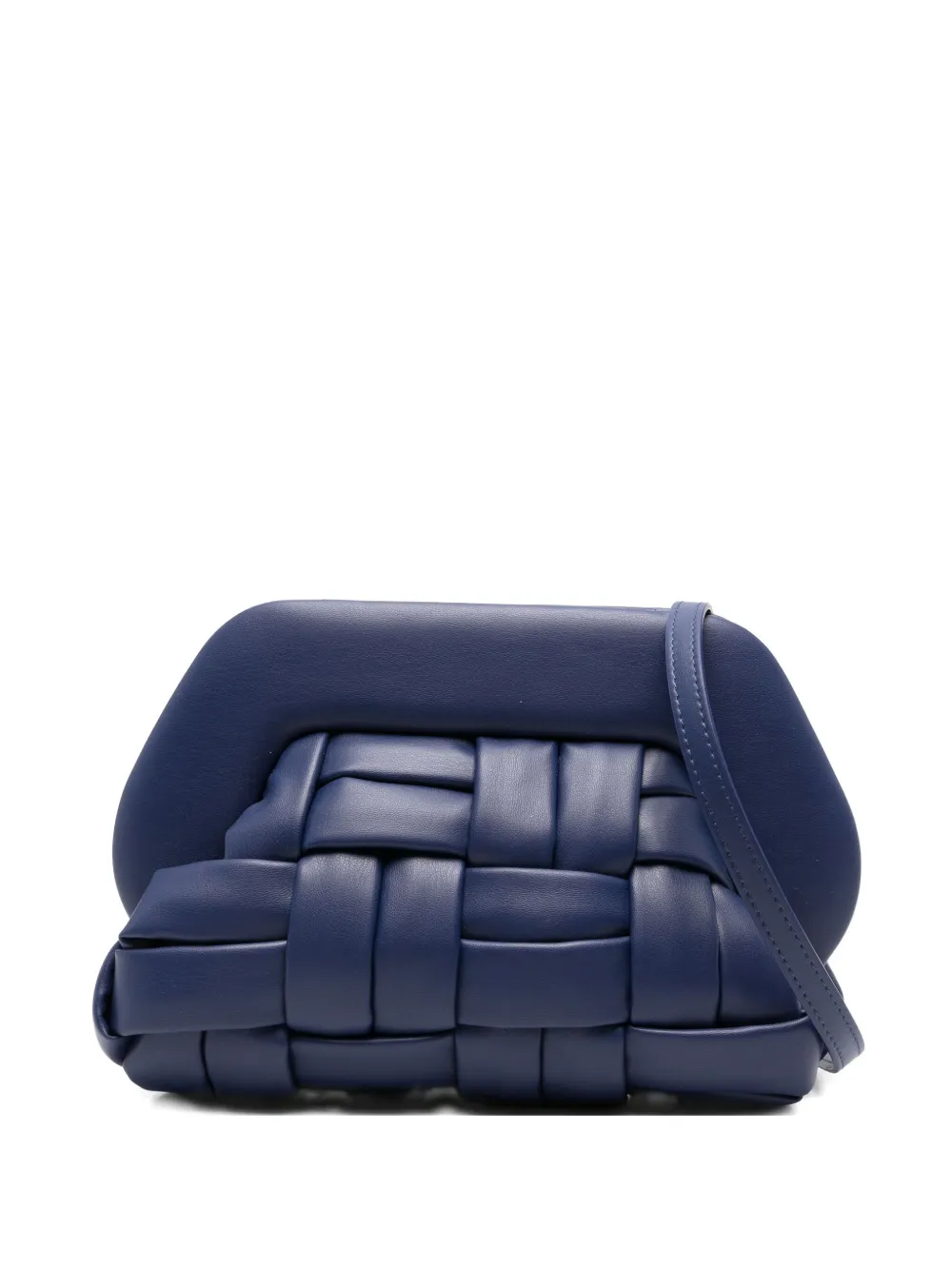 Themoirè clasp-fastening clutch bag | Blue | Image 1