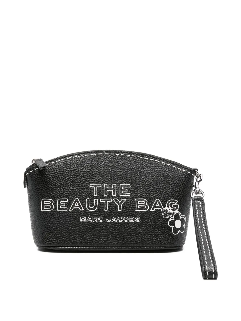 Marc Jacobs Lettering-print Make-up Bag In Black