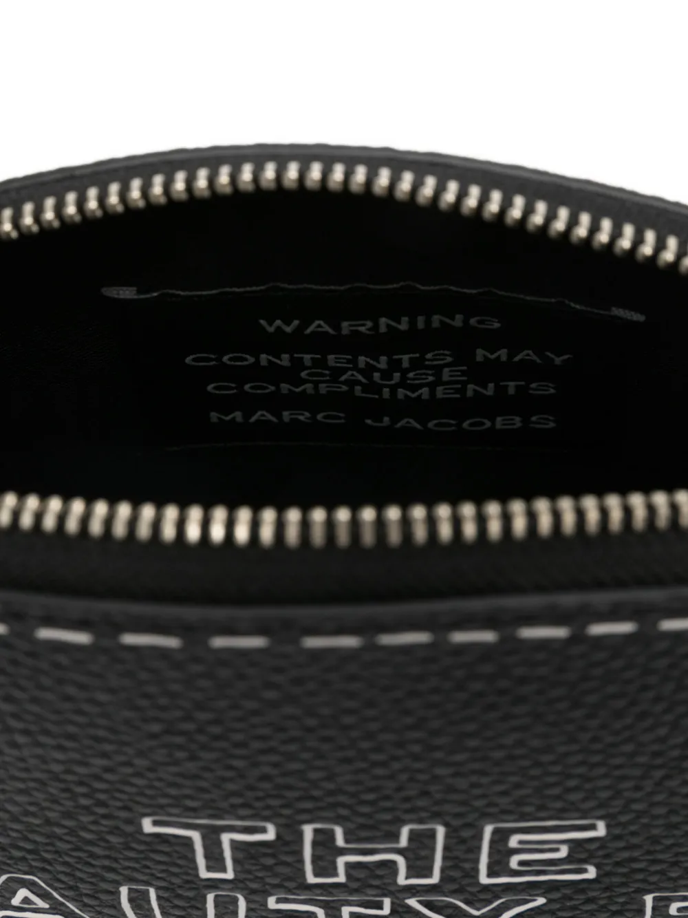 Marc Jacobs Lettering-print Make-up Bag In Black