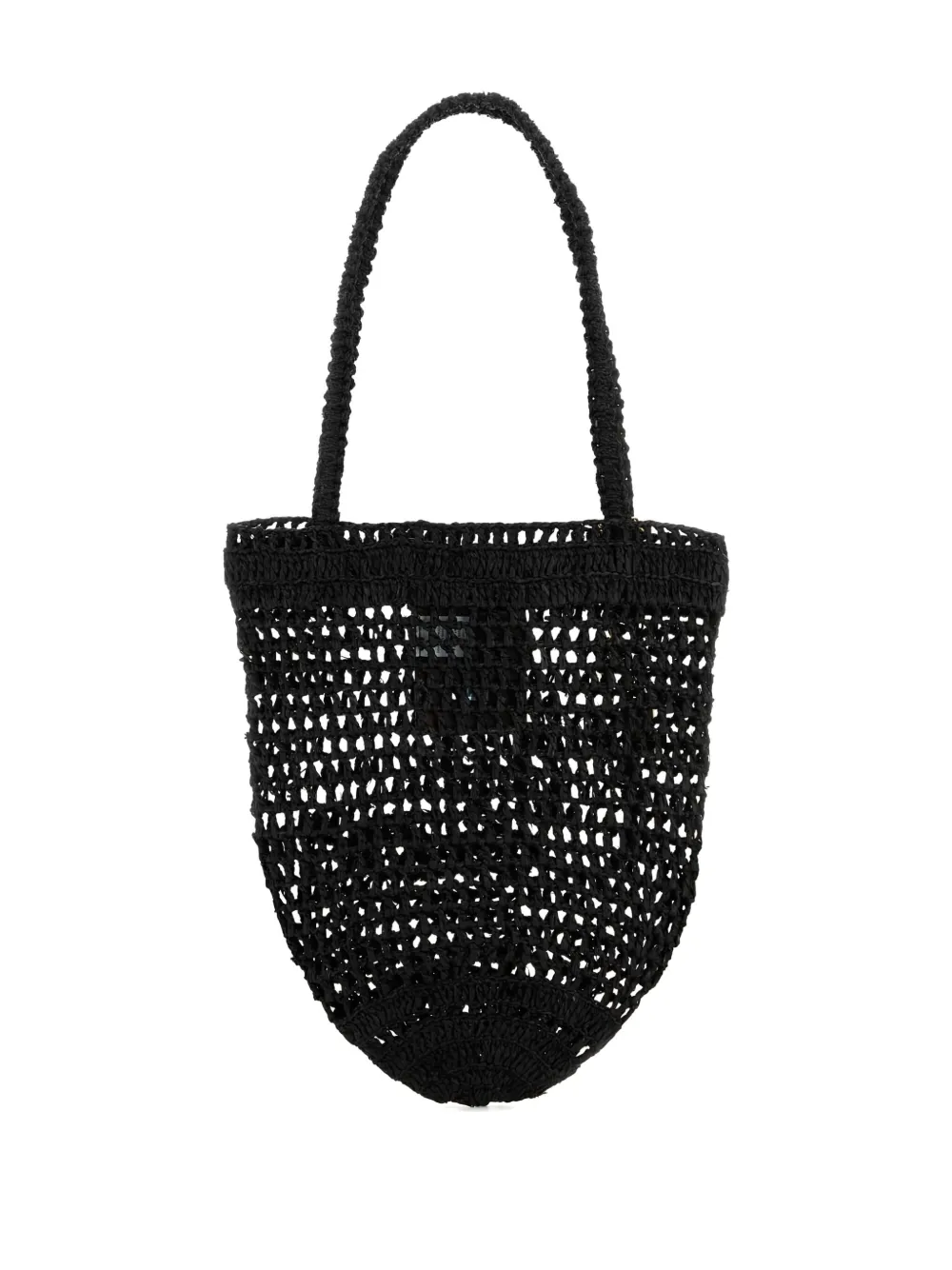 Chloé small Summer Banana shopping raffia beach bag - Zwart
