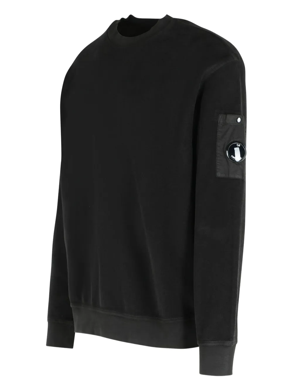 C.p. Company Pocket-patch Crew Neck Sweatshirt In Black