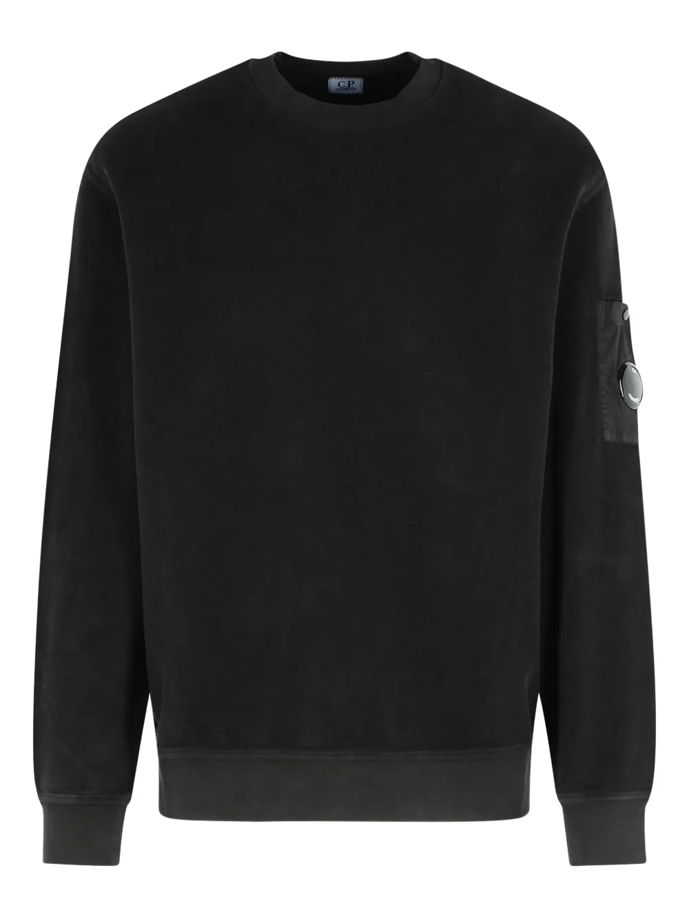 C.p. Company Pocket-patch Crew Neck Sweatshirt In Black